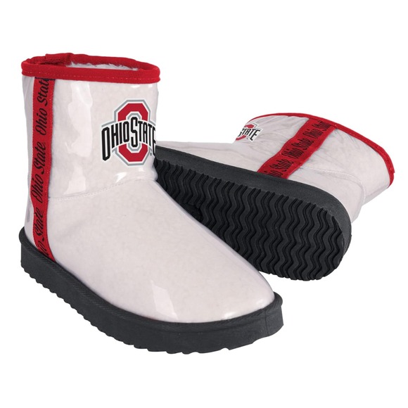 Ohio State Buckeyes Boots Womens NCAA Football Fleece Lined Rain Shoes Size 6 - Picture 2 of 8
